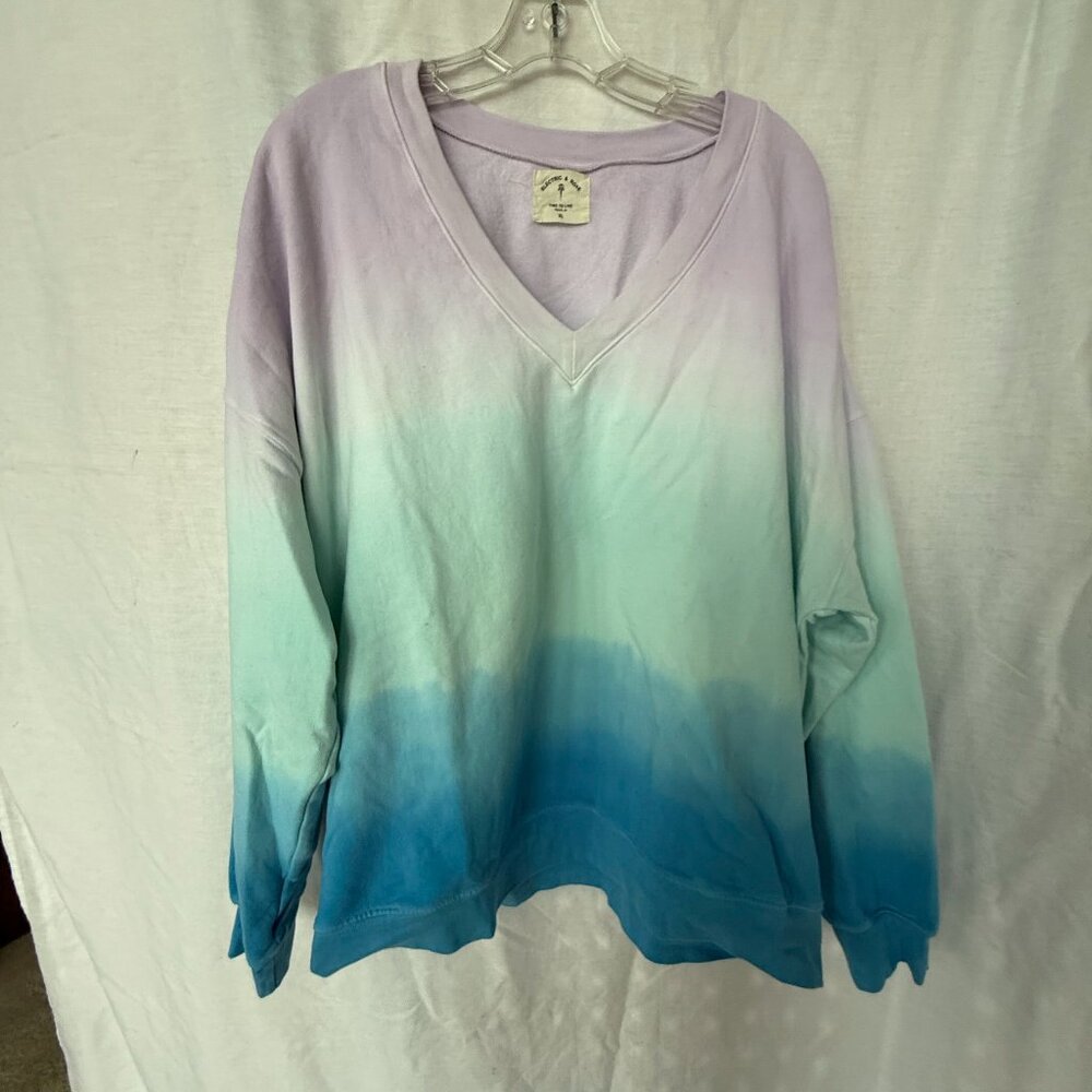 Electric & Rose Dip Dye Ombre Sweatshirt